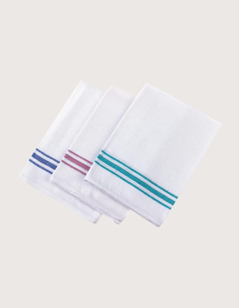 Set pamucnih kuhinjskih krpa Igor s prugama u boji