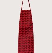 Crna duga pregača s uzorkom lubanja za kuhare