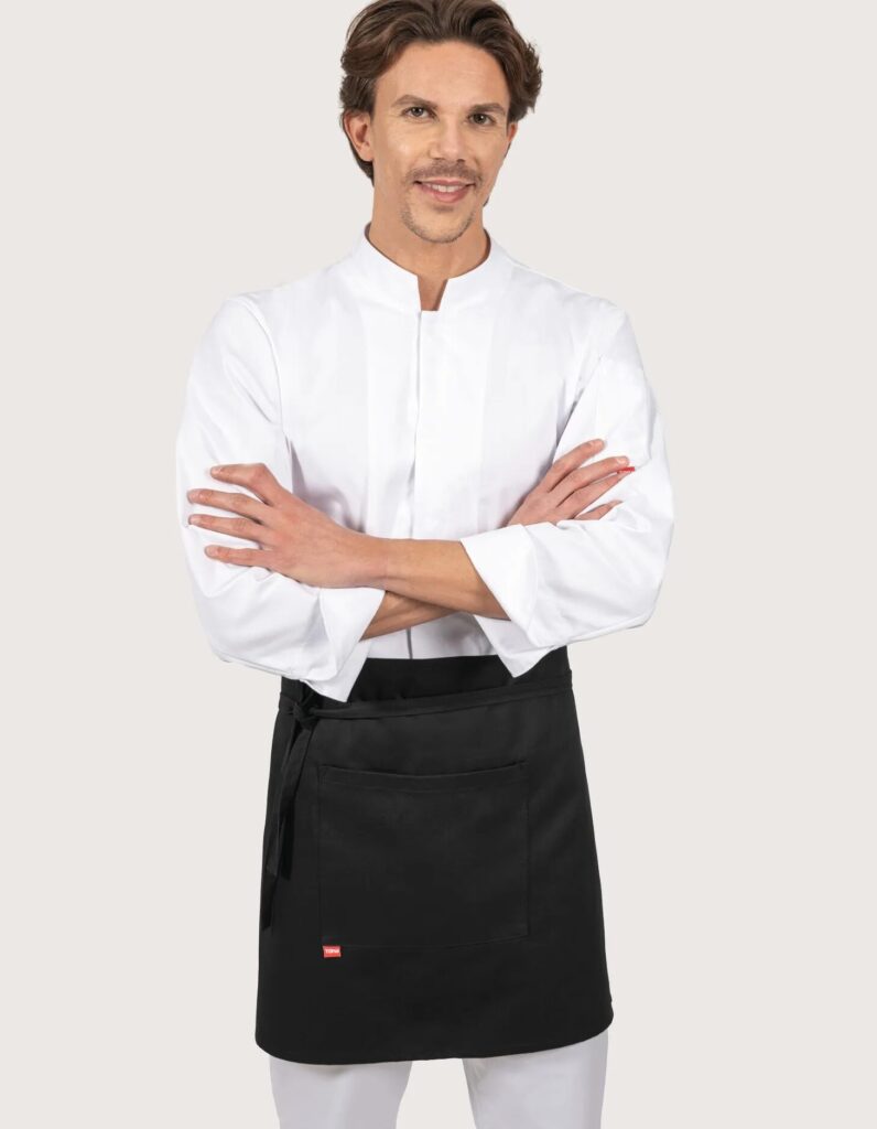 Crna elegantna bistro pregaca za konobare