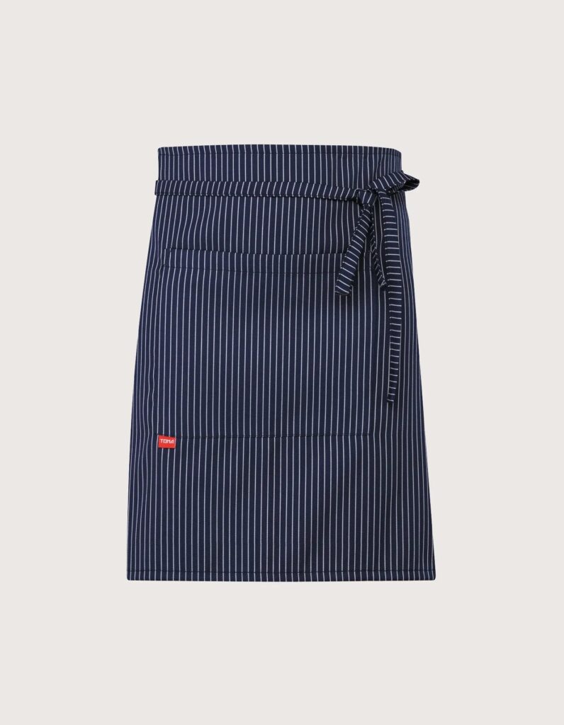 Bistro pregača pinstripe detalj tkanine