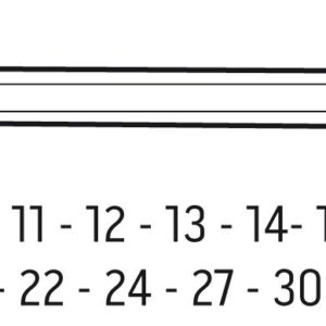 Ključevi plosnato-okasti 8-32 mm, set 17 komada - 2