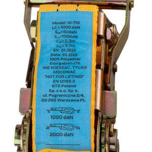 Povez s graničnikom 38 mm x 6 m, 2000 kg - 1