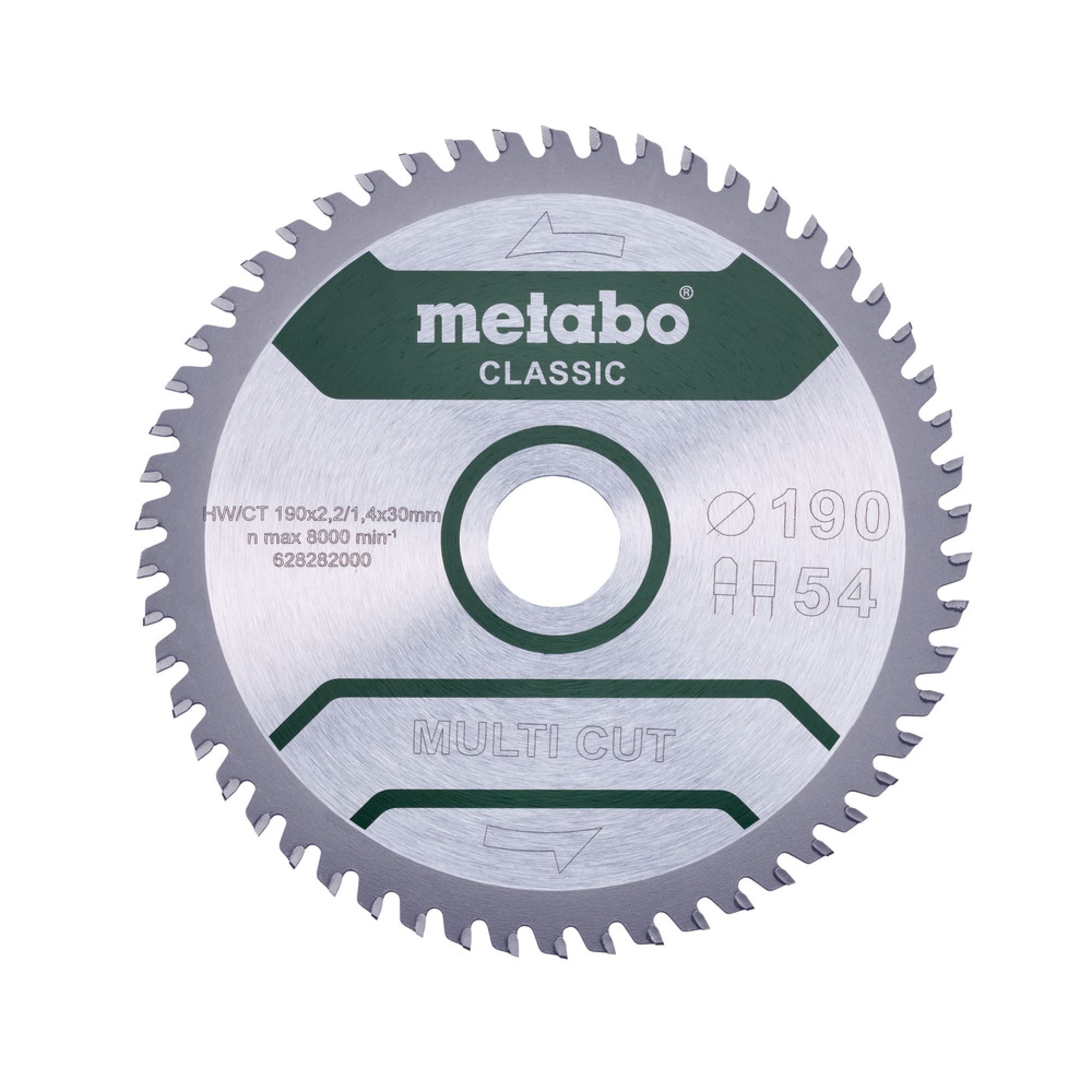 List kružne pile Metabo – 190×30 Z54 FZ/TZ 5° List kružne pile Metabo – 190×30 Z54 FZ/TZ 5°