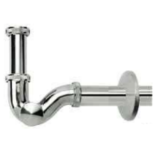 Sifon za umivaonik "P" - metalni, kromirani