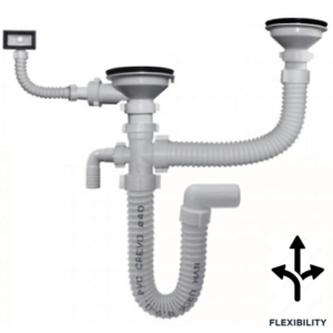 Sifon ø 115 mm za sudoper 2/2 + pp + 1kp