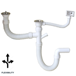 Sifon za sudoper fleksibilni 2/2 +pp + 1kp - 960009