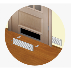 Rešetka za vrata - dvostrana - smeđa - 1