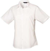PR302 WOMEN'S SHORT SLEEVE POPLIN BLOUSE