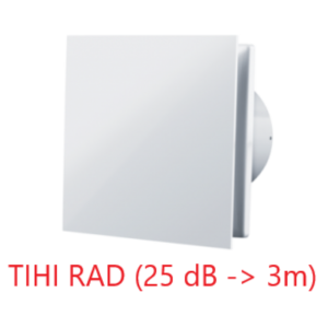 Ventilator ø 100 mm - dekorativni dizajn - bijeli