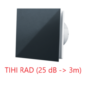 Ventilator ø 100 mm - dekorativni dizajn - crni