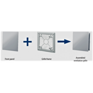Ventilator ø 100 mm - dekorativni dizajn - crni - 1