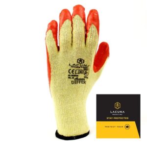 DIFFER Rukavica sa lateks premazom narančasta vel. 10