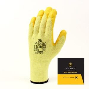 DIFFER Rukavica sa lateks premazom žuta vel. 10