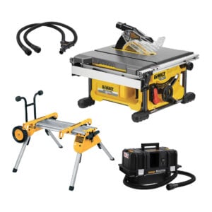 DeWalt DCS7485N 54V Akumulatorska Stolna Pila 210mm + Postolje DE7400 + Usisavač DCV586MN + Y-Adapter Set